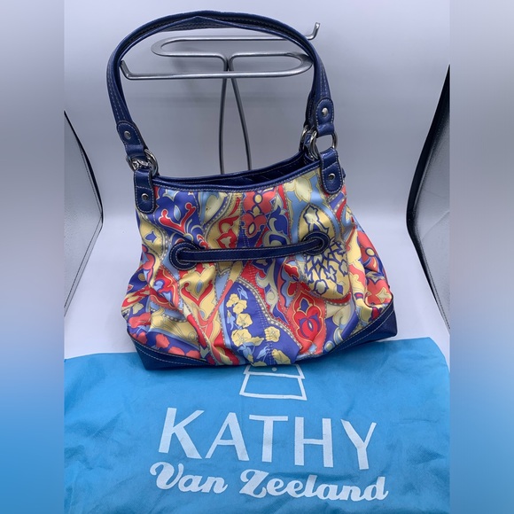 Kathy Van Zeeland Purse Retro Style With Dust Bag - Picture 11 of 12